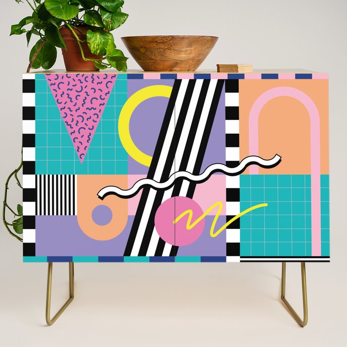 Memphis pattern 85 - 80s / 90s Retro Credenza Gallery Image 1