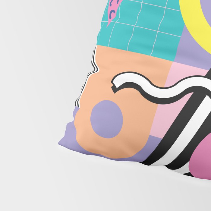 Memphis pattern 85 - 80s / 90s Retro Pillow Sham Gallery Image 4