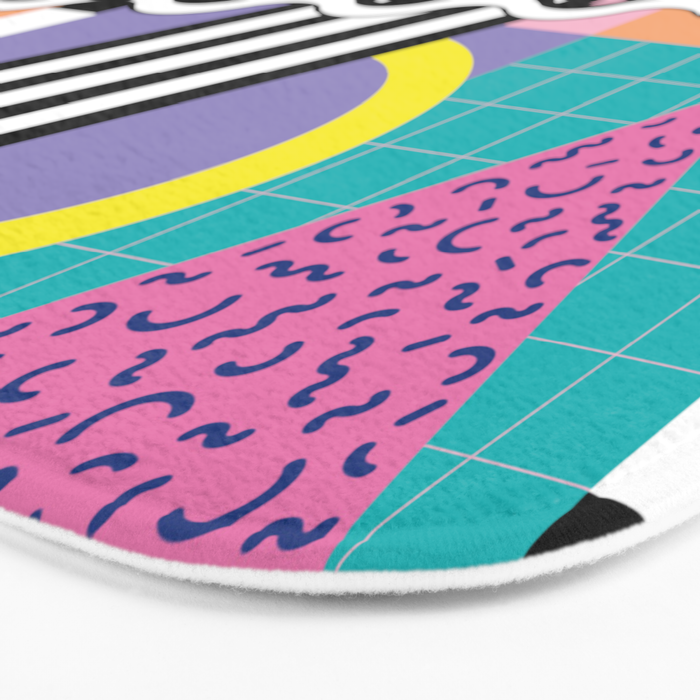 Memphis pattern 85 - 80s / 90s Retro Bath Mat Gallery Image 3