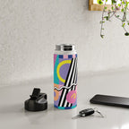 Memphis pattern 85 - 80s / 90s Retro Water Bottle Gallery Image 4
