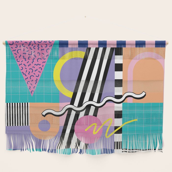 Memphis pattern 85 - 80s / 90s Retro Wall Hanging Gallery Image 1