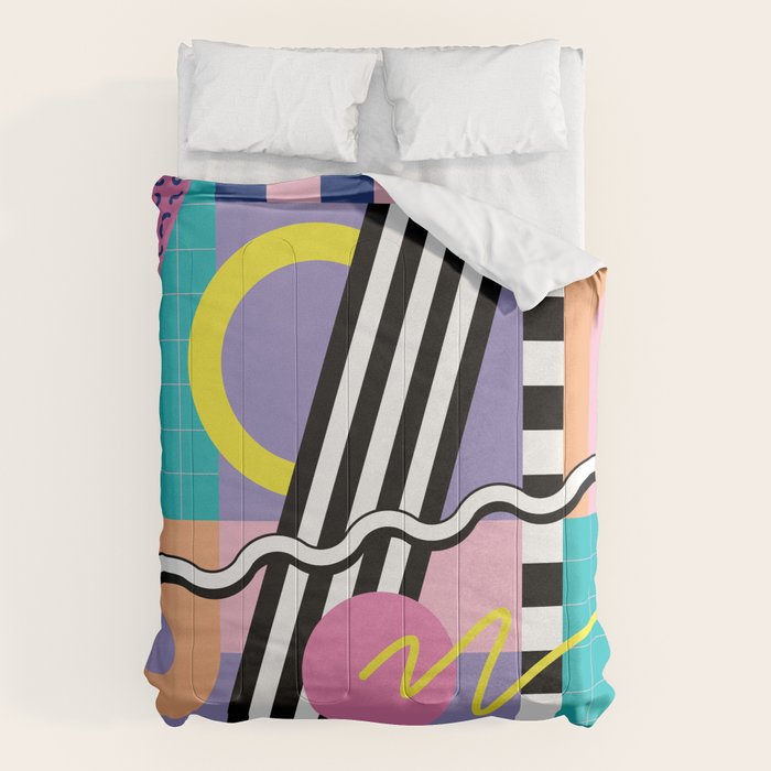 Memphis pattern 85 - 80s / 90s Retro Comforter Gallery Image 1