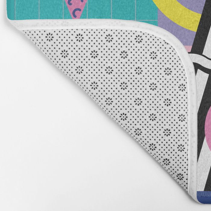 Memphis pattern 85 - 80s / 90s Retro Bath Mat Gallery Image 2