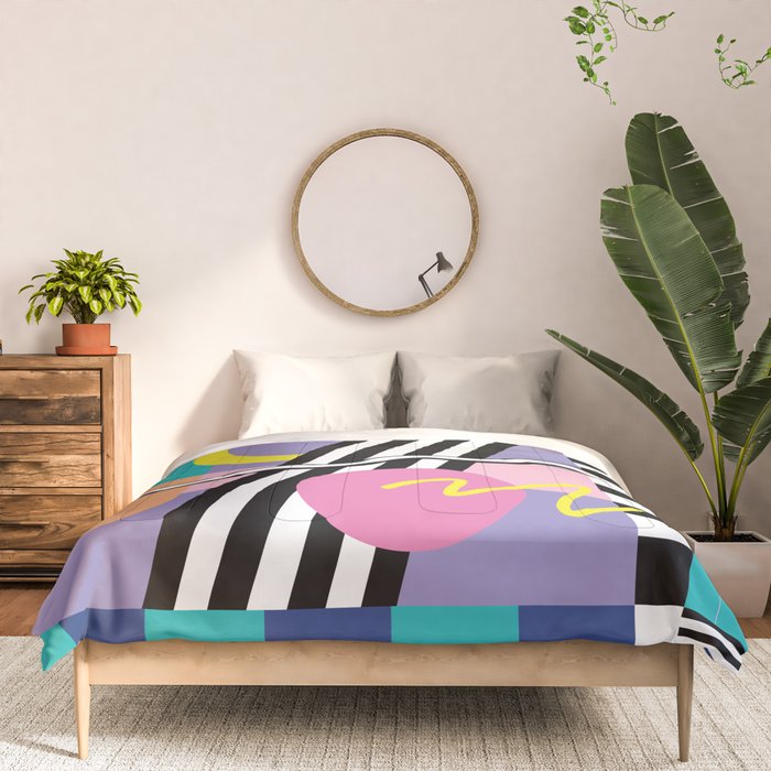 Memphis pattern 85 - 80s / 90s Retro Comforter Gallery Image 3