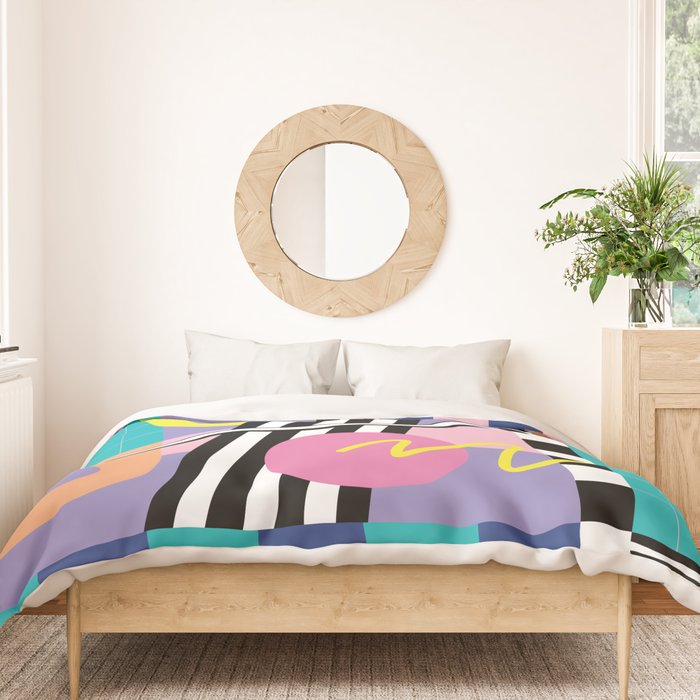 Memphis pattern 85 - 80s / 90s Retro Duvet Cover Gallery Image 3