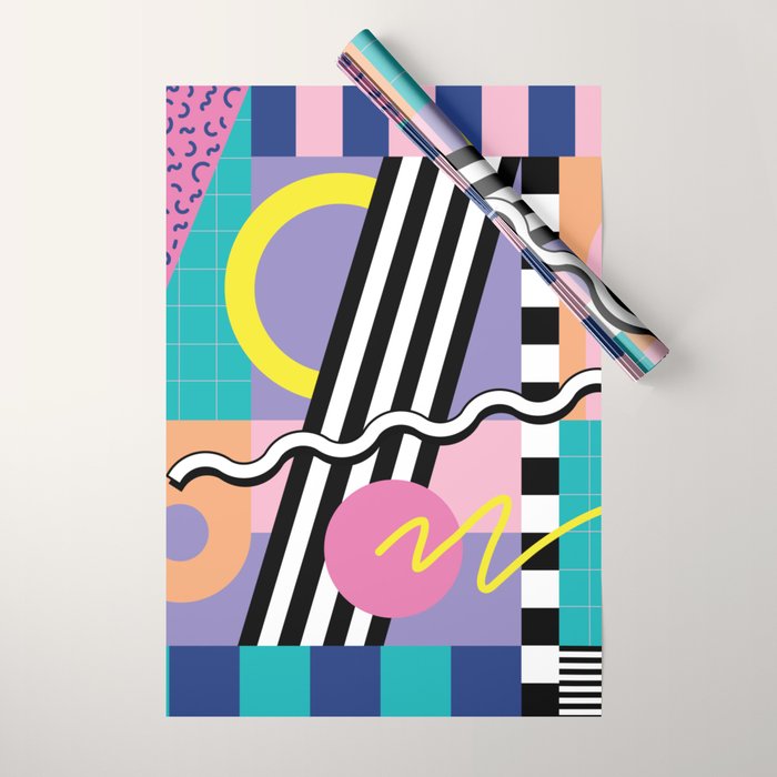 Memphis pattern 85 - 80s / 90s Retro Wrapping Paper Gallery Image 1