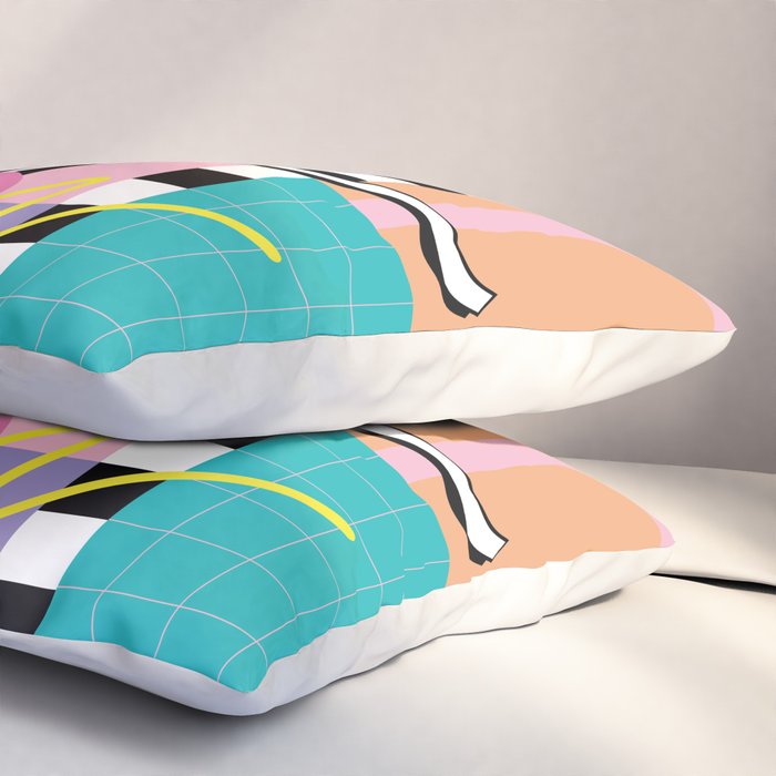 Memphis pattern 85 - 80s / 90s Retro Pillow Sham Gallery Image 3