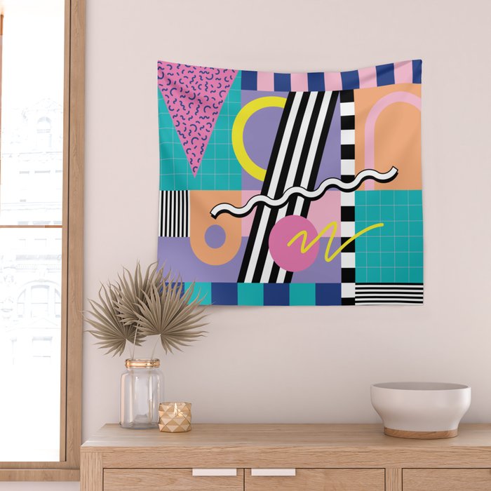Memphis pattern 85 - 80s / 90s Retro Wall Tapestry Gallery Image 2