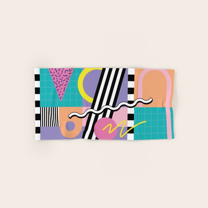Memphis pattern 85 - 80s / 90s Retro Bath Towel Gallery Image 1