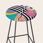 Memphis pattern 85 - 80s / 90s Retro Stool Gallery Image 2