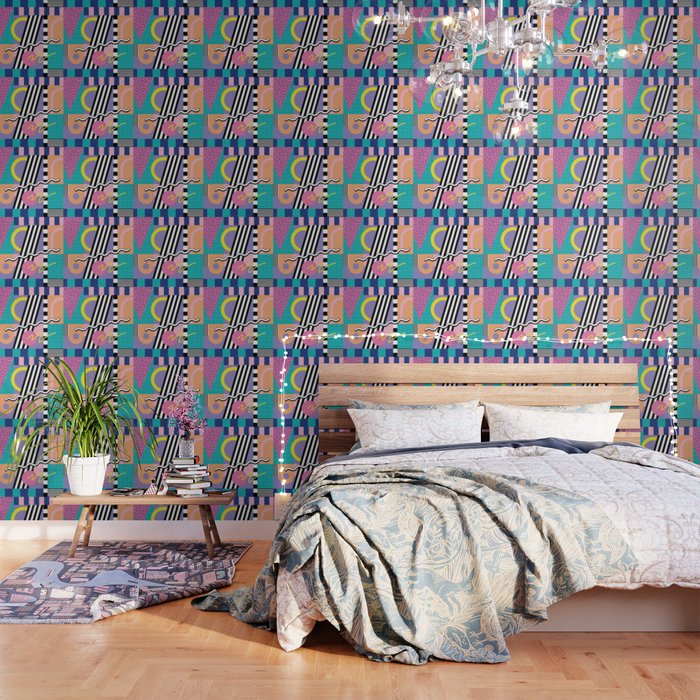 Memphis pattern 85 - 80s / 90s Retro Wallpaper Gallery Image 1