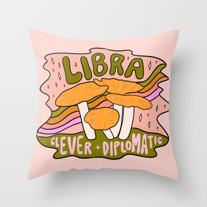 Libra Mushroom Throw Pillow Gallery Image 6