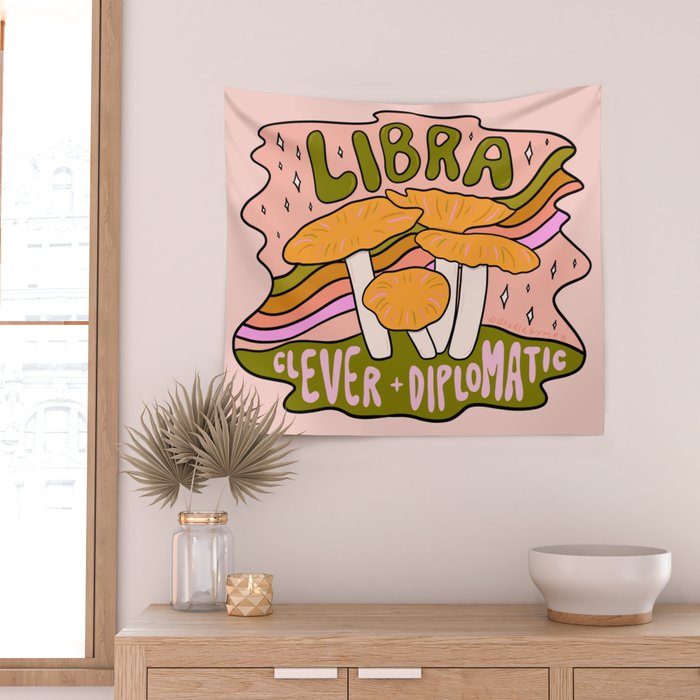Libra Mushroom Wall Tapestry Gallery Image 2