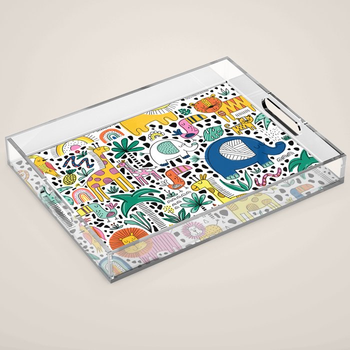 Safari Animals Acrylic Tray Gallery Image 1