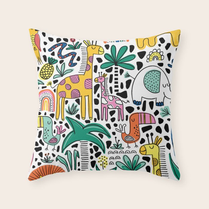 Safari Animals Throw Pillow Gallery Image 6