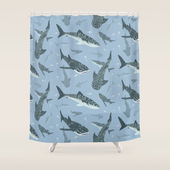 Whale Sharks Shower Curtain Gallery Image 1