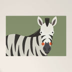 Zebra, Animal Portrait Welcome Mat Gallery Image 1