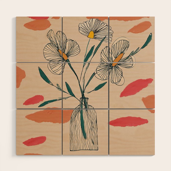 Petals in the Afternoon Sky Wood Wall Art Gallery Image 1