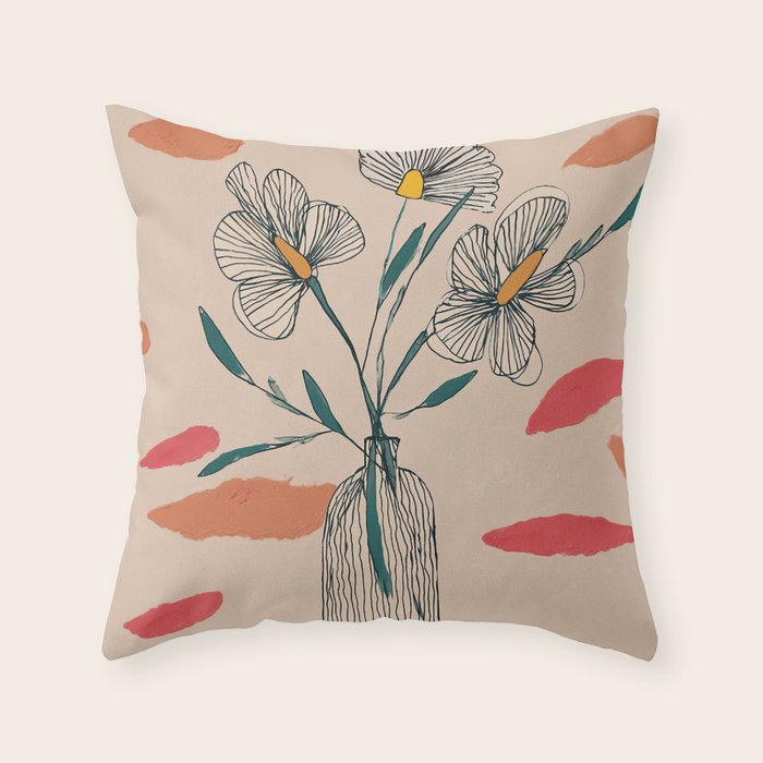 Petals in the Afternoon Sky Throw Pillow Gallery Image 6