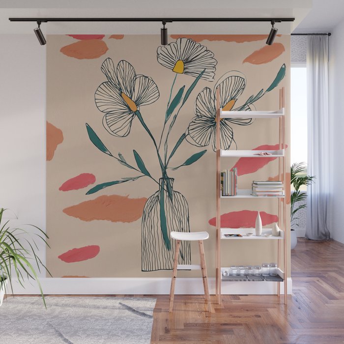 Petals in the Afternoon Sky Wall Mural Gallery Image 1