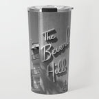 Beverly Hills Hotel, California black and white photograph / black and white photography Travel Mug Gallery Image 1