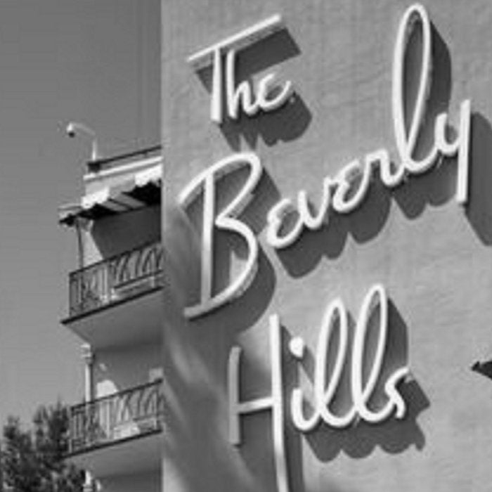 Beverly Hills Hotel, California black and white photograph / black and white photography Coffee Mug Gallery Image 2