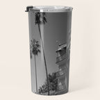 Beverly Hills Hotel, California black and white photograph / black and white photography Travel Mug Gallery Image 3
