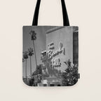 Beverly Hills Hotel, California black and white photograph / black and white photography Tote Bag Gallery Image 1