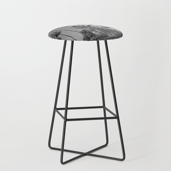 Beverly Hills Hotel, California black and white photograph / black and white photography Stool Gallery Image 1