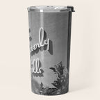 Beverly Hills Hotel, California black and white photograph / black and white photography Travel Mug Gallery Image 2