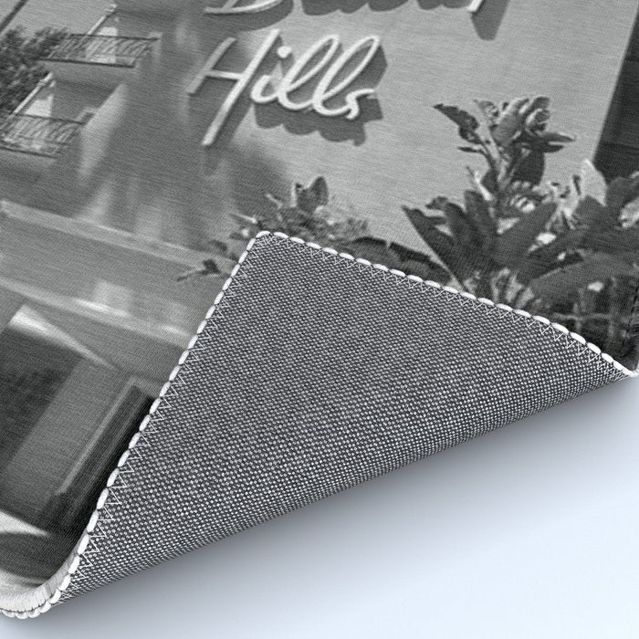 Beverly Hills Hotel, California black and white photograph / black and white photography Rug Gallery Image 4