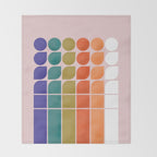 Colorful Changing Shapes Throw Blanket Gallery Image 2