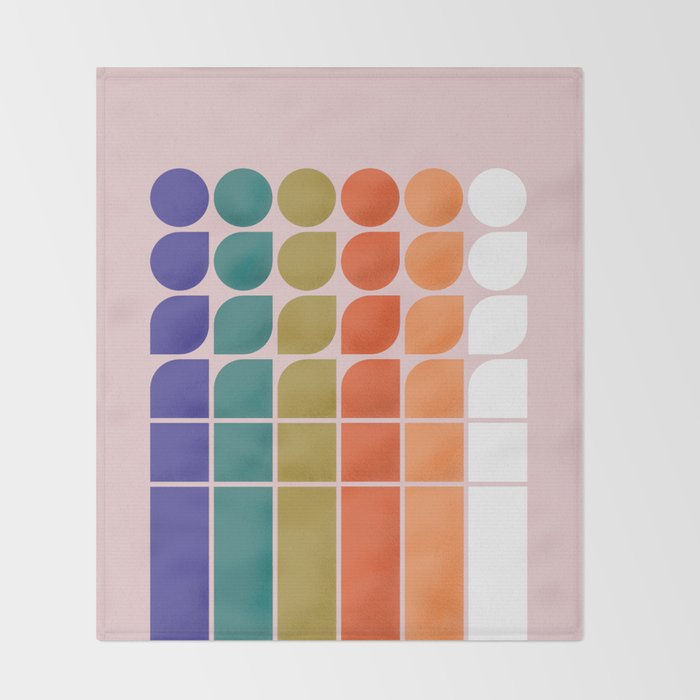 Colorful Changing Shapes Throw Blanket Gallery Image 2