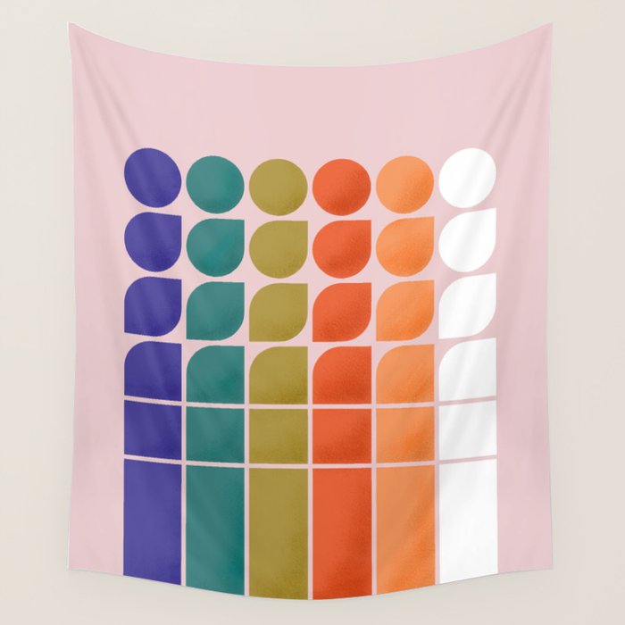 Colorful Changing Shapes Wall Tapestry Gallery Image 4