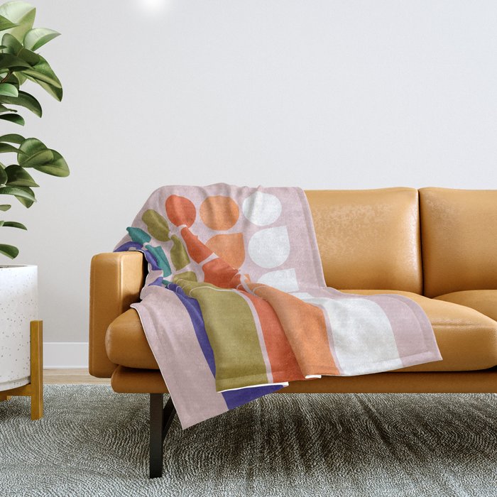 Colorful Changing Shapes Throw Blanket Gallery Image 1