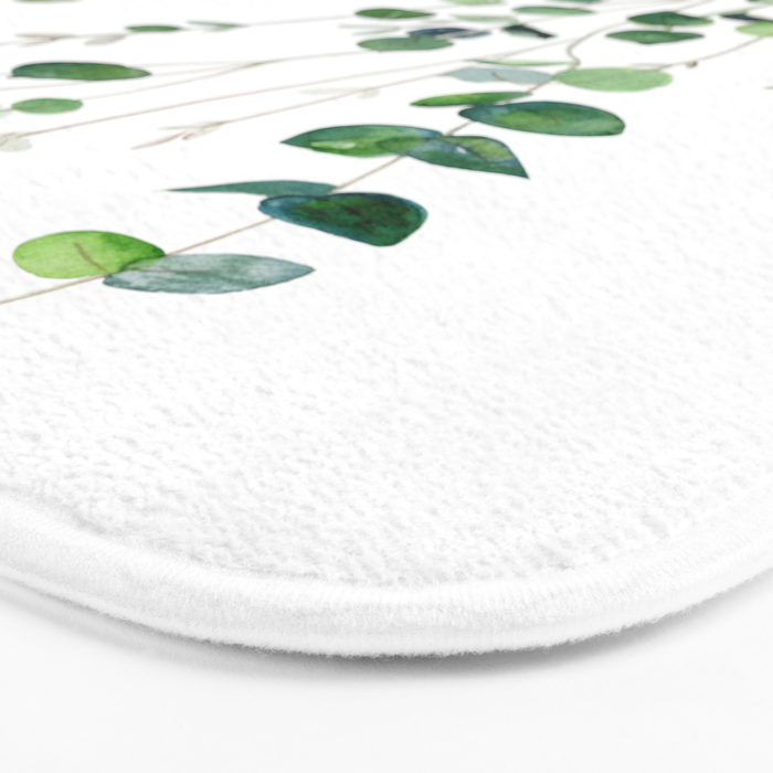 Eucalyptus Watercolor Bath Mat Gallery Image 3