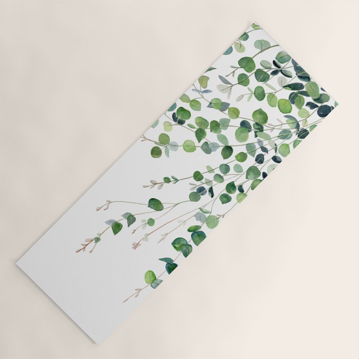 Eucalyptus Watercolor Yoga Mat Gallery Image 1