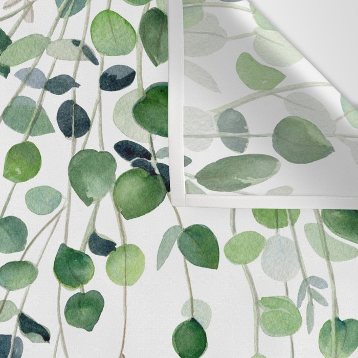Eucalyptus Watercolor Wall Tapestry Gallery Image 3