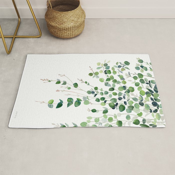 Eucalyptus Watercolor Rug Gallery Image 1