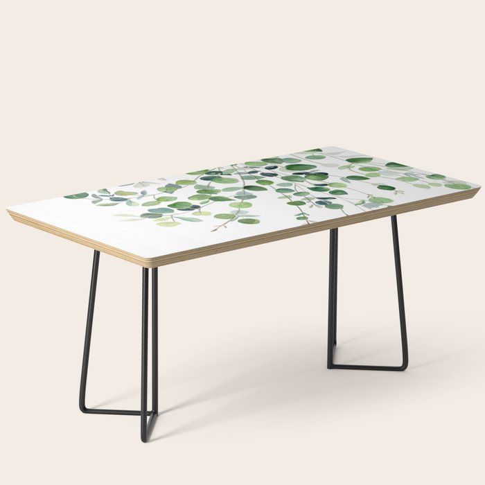 Eucalyptus Watercolor Coffee Table Gallery Image 1