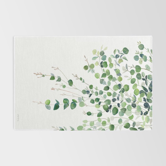 Eucalyptus Watercolor Rug Gallery Image 2