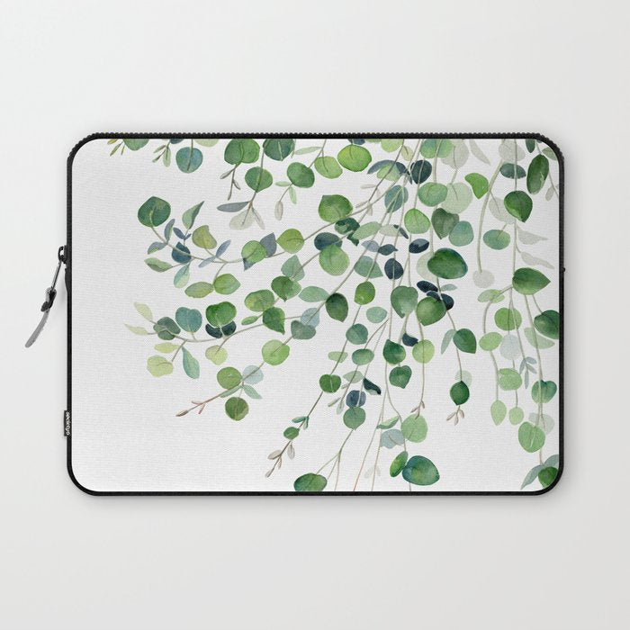 Eucalyptus Watercolor Laptop Sleeve Gallery Image 1
