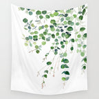 Eucalyptus Watercolor Wall Tapestry Gallery Image 4