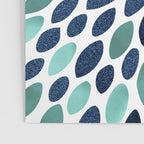 Modern, Blue and Green, Floral Bloom, Botanical Pattern Poster Gallery Image 3