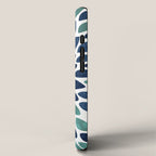 Modern, Blue and Green, Floral Bloom, Botanical Pattern iPhone Case Gallery Image 2