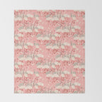 flamingo party Throw Blanket Gallery Image 2