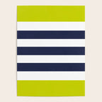 Modern Classy Navy Blue Lime Green STRIPES Poster Gallery Image 4