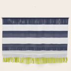 Modern Classy Navy Blue Lime Green STRIPES Wall Hanging Gallery Image 1