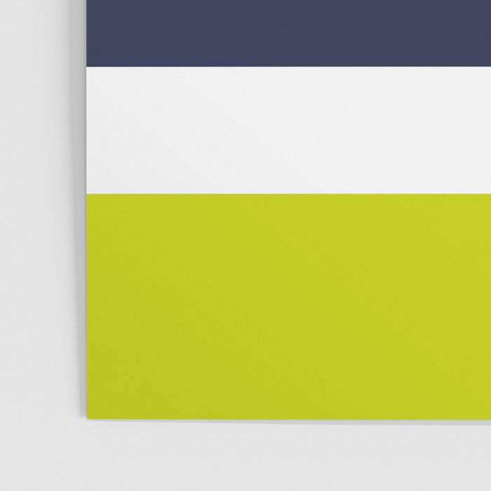 Modern Classy Navy Blue Lime Green STRIPES Poster Gallery Image 3