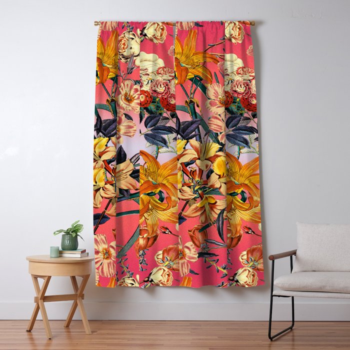 Multicolor Summer Floral Pattern Window Curtain Gallery Image 5